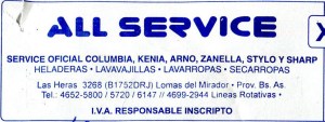 All Service Domestic Appliance Repair Buenos Aires Argentina